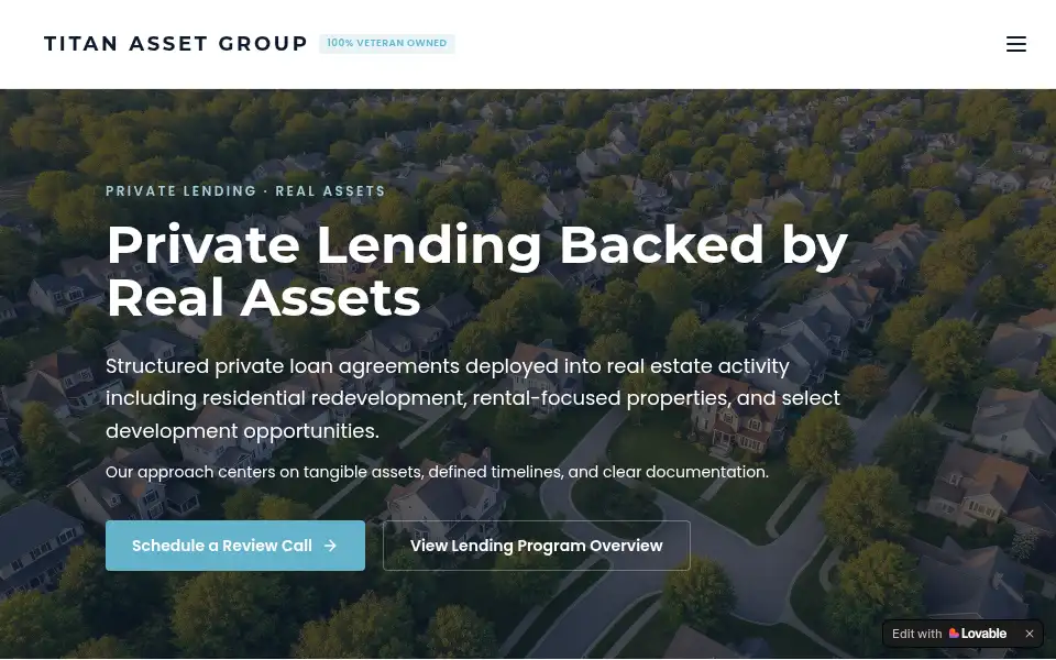 Screenshot of titanassetgroup.net