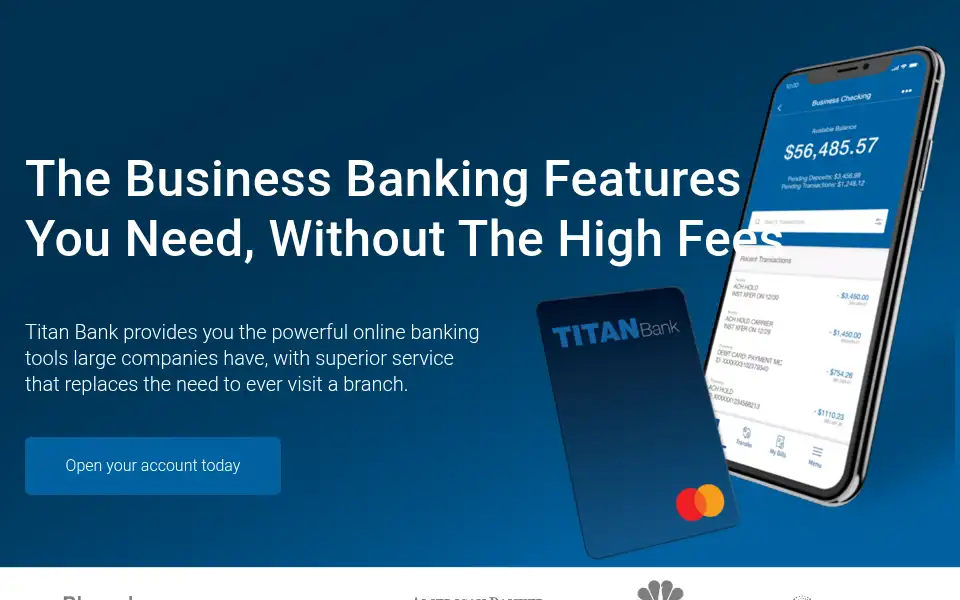 Screenshot of titanbank.com