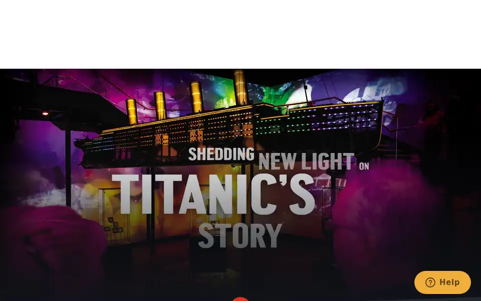 Screenshot of titanicbelfast.com