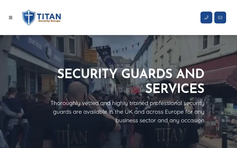 Screenshot of titansecurityeurope.com