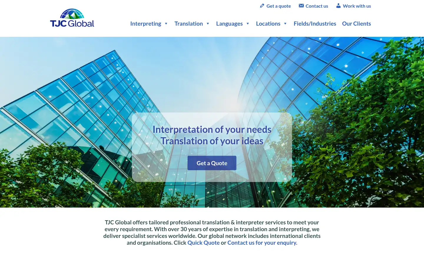 Screenshot of tjc-global.com