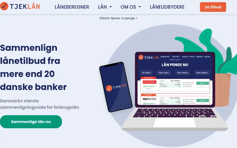 Screenshot of tjek-laan.dk