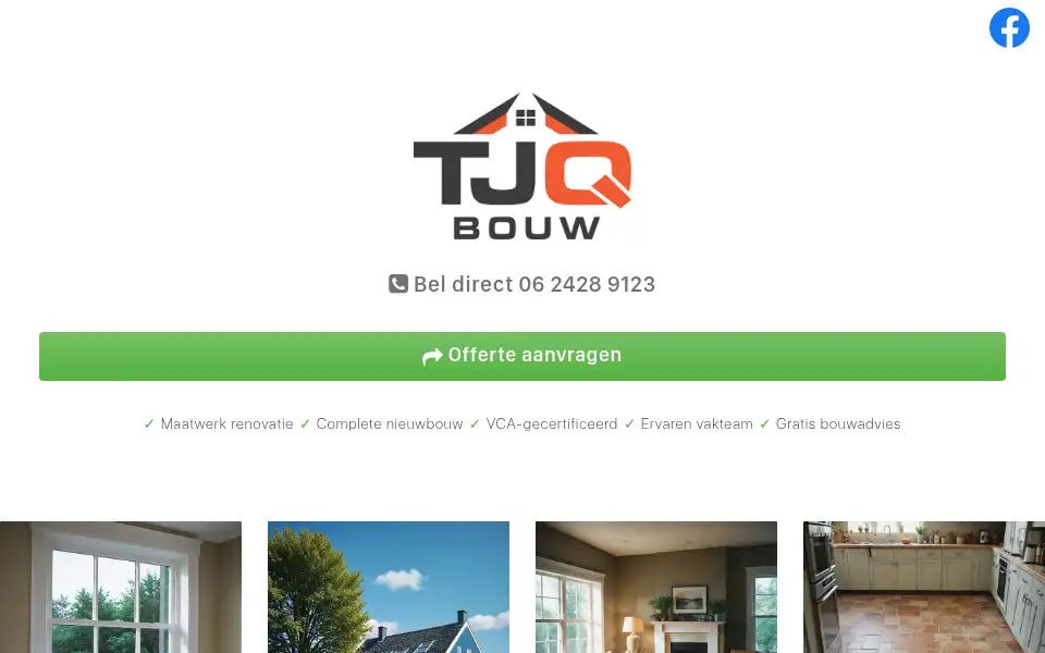 Screenshot of tjqbouwenverbouw.nl