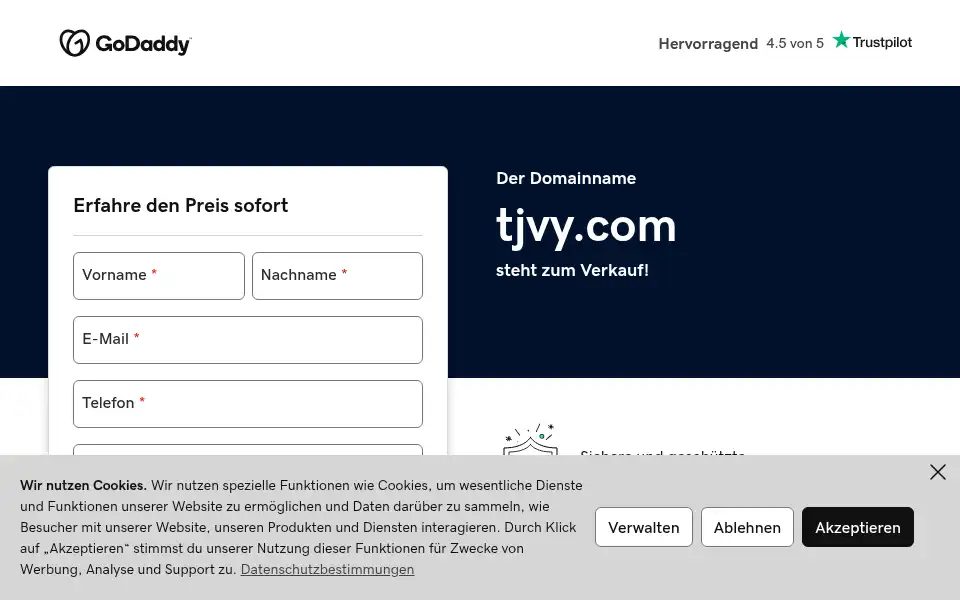 Screenshot of tjvy.com