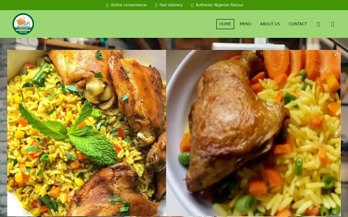 Screenshot of tkfoodservices.com