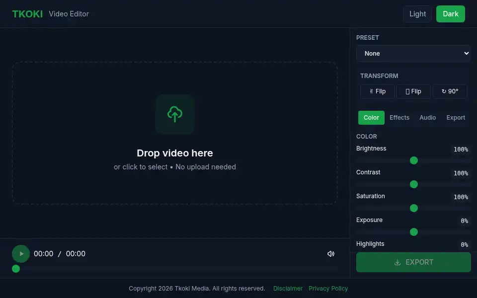 Screenshot of tkoki.com