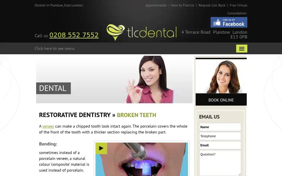 Screenshot of tlcdental.co.uk