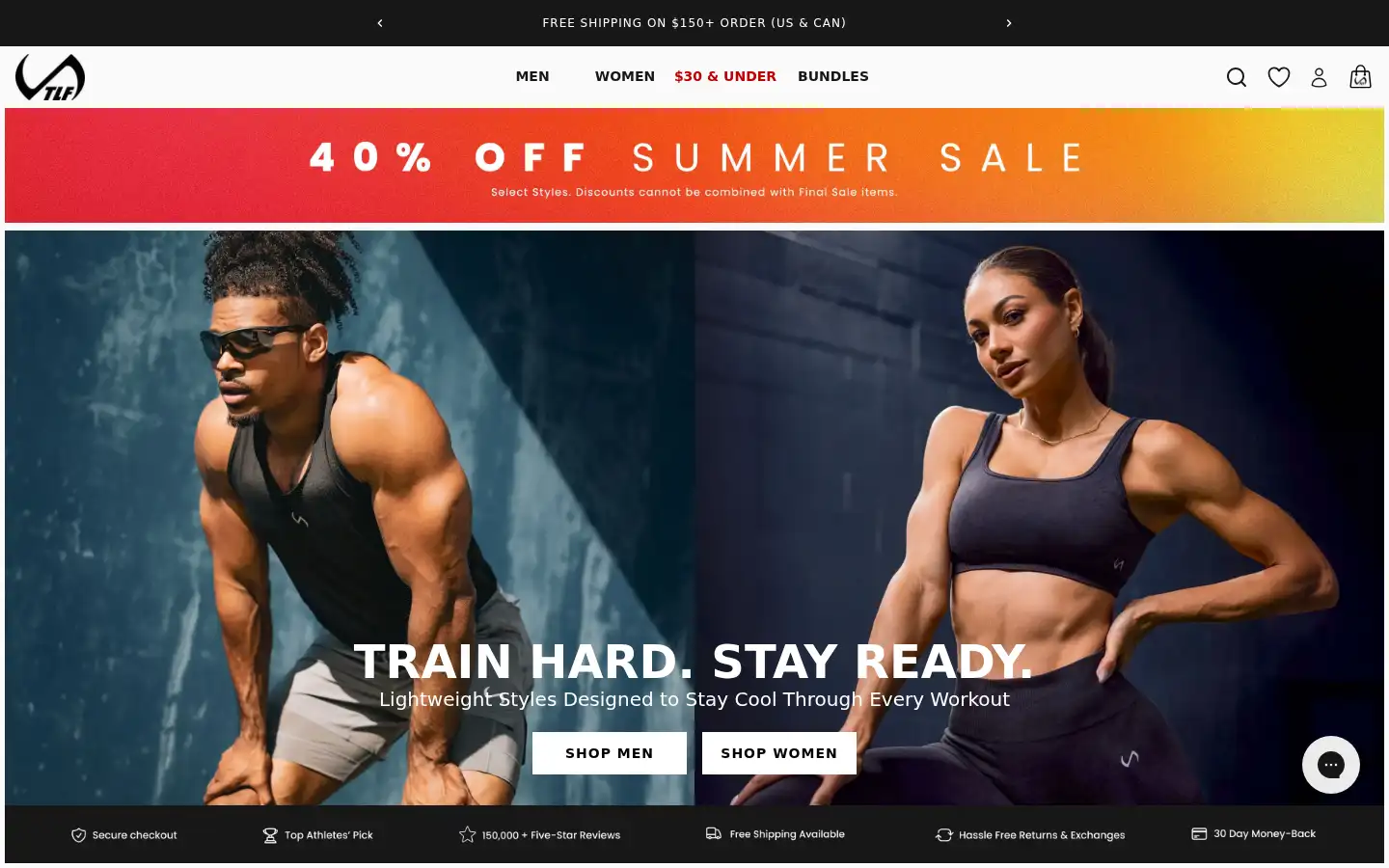 Screenshot of tlfapparel.com