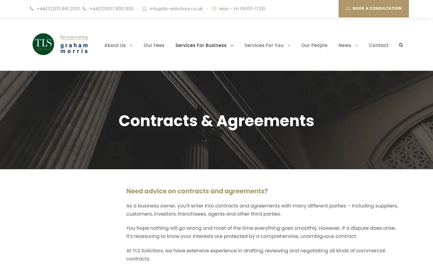 Screenshot of tls-solicitors.co.uk