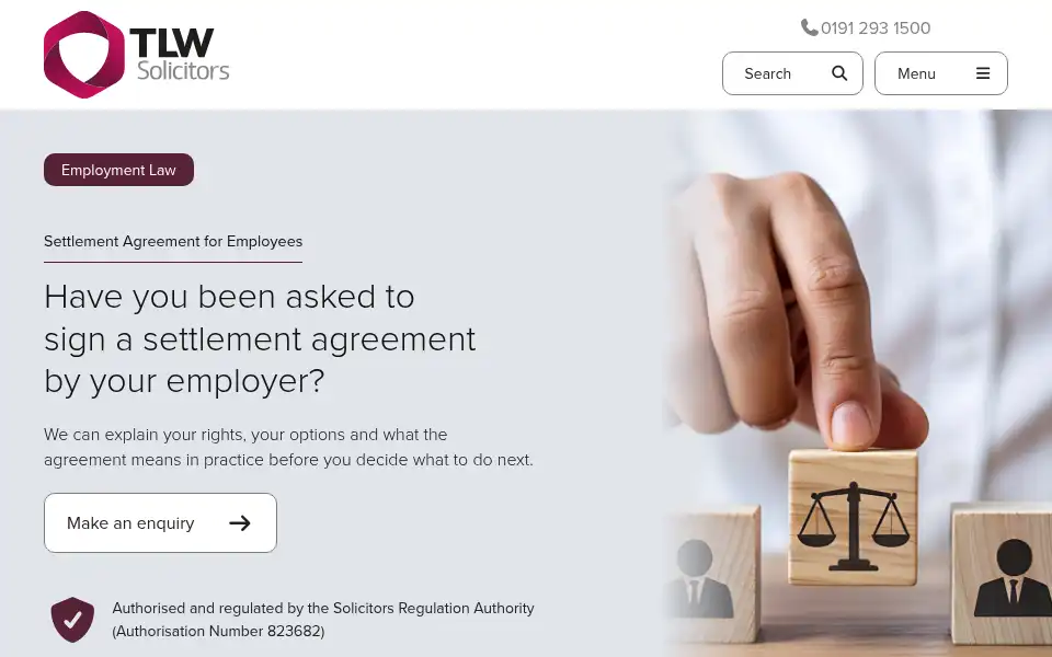 Screenshot of tlwsolicitors.co.uk