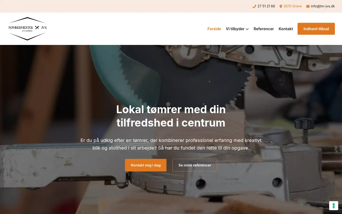 Screenshot of tm-jvs.dk