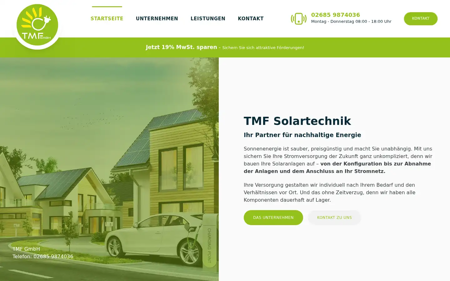 Screenshot of tmfgmbh.de