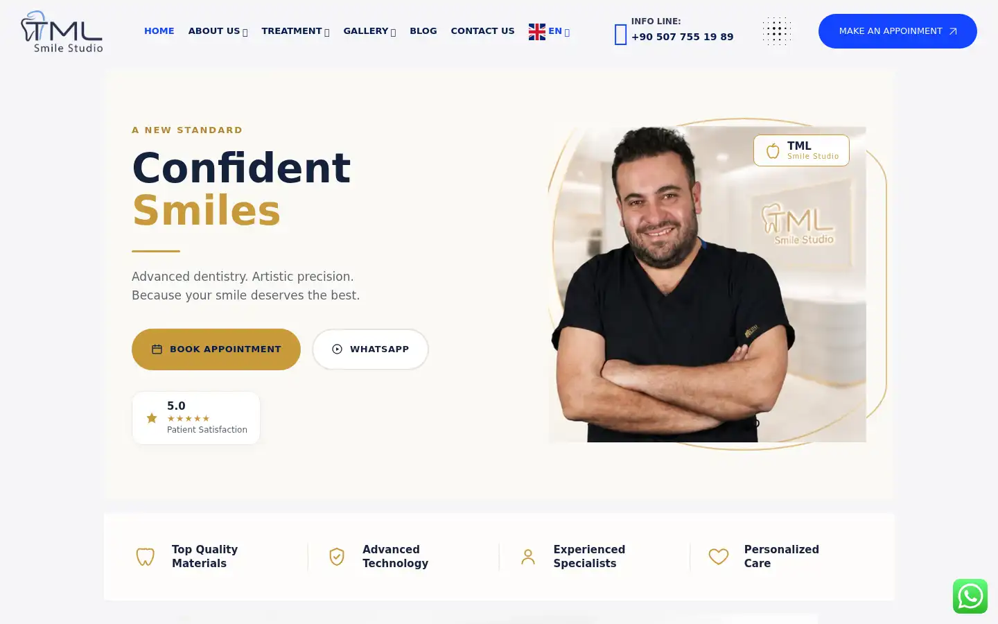 Screenshot of tmlsmile.com