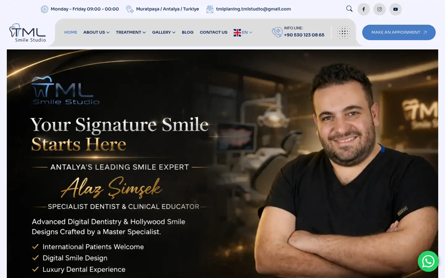 Screenshot of tmlsmilestudio.com