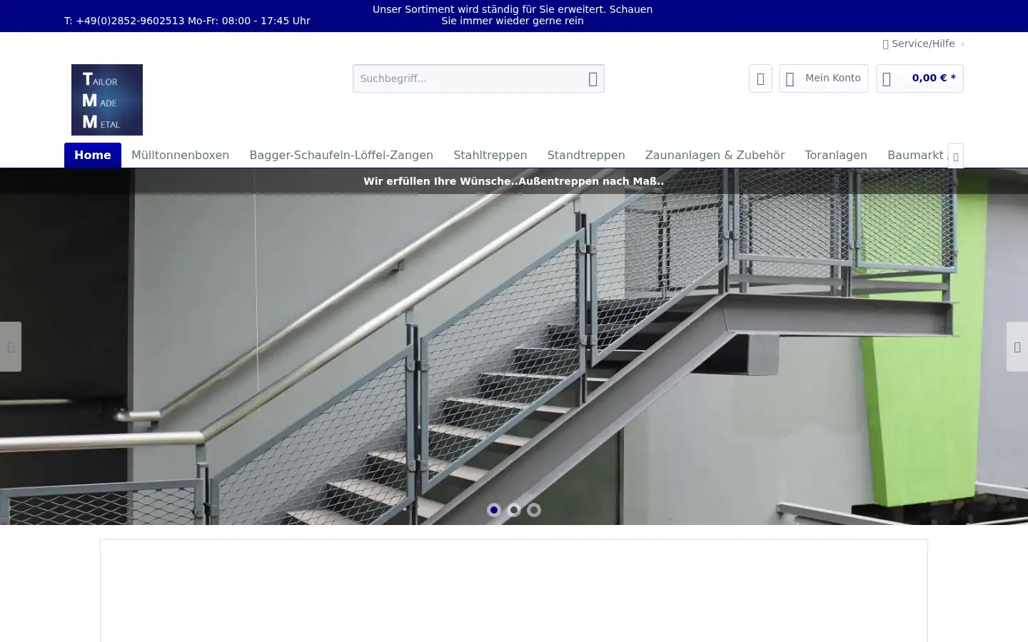 Screenshot of tmm-shop.de