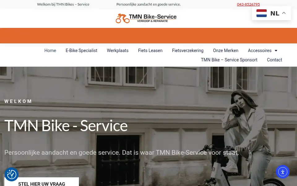Screenshot of tmnbikeservice.nl