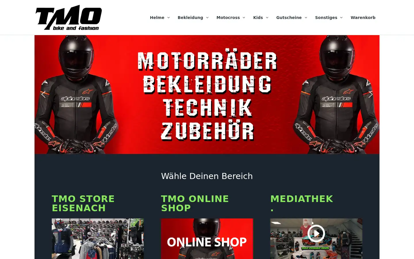 Screenshot of tmo-motorradshop.de