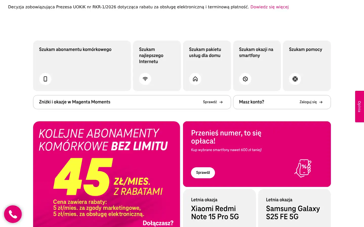 Screenshot of tmobile.pl