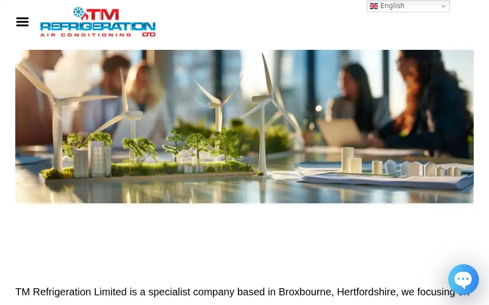 Screenshot of tmrefrigeration.co.uk