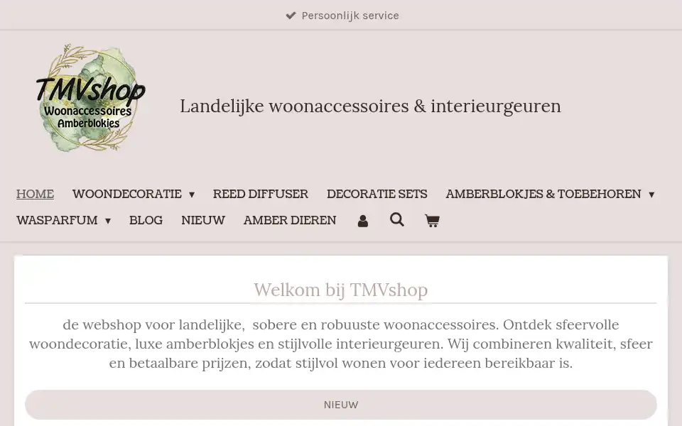 Screenshot of tmvshop.nl