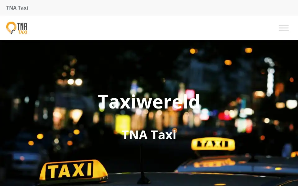 Screenshot of tnataxi.nl