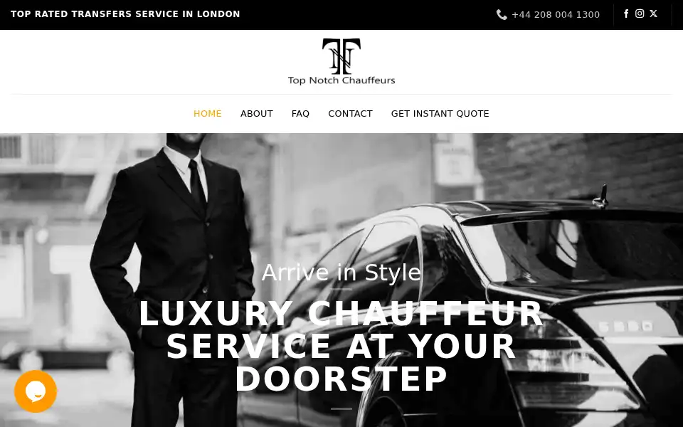 Screenshot of tnchauffeurs.com