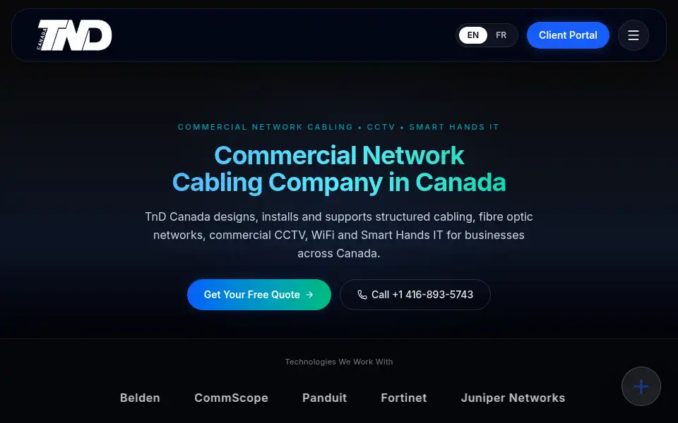 Screenshot of tndcanada.com