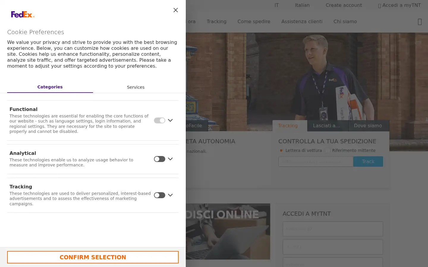 Screenshot of tnt.it