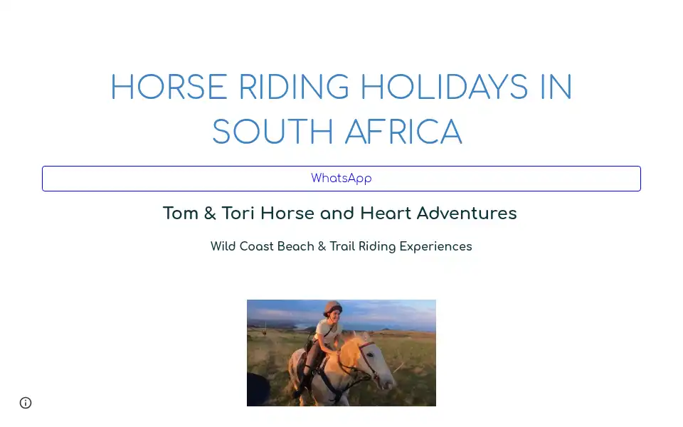 Screenshot of tnthorseandheart.co.za
