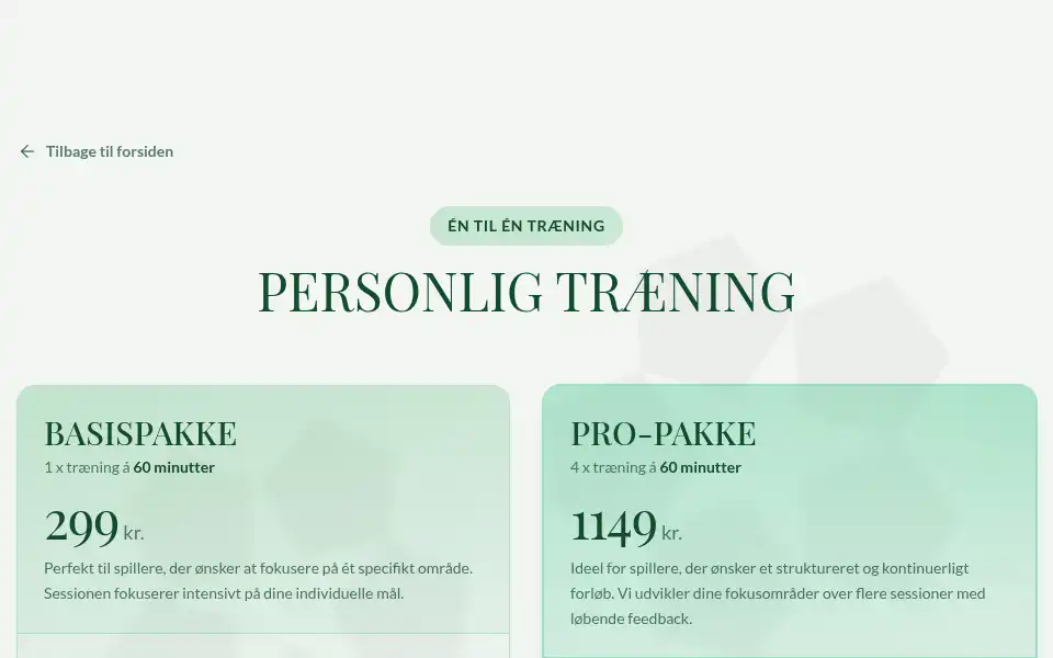 Screenshot of tntraining.dk