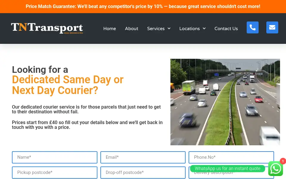 Screenshot of tntransport.co.uk