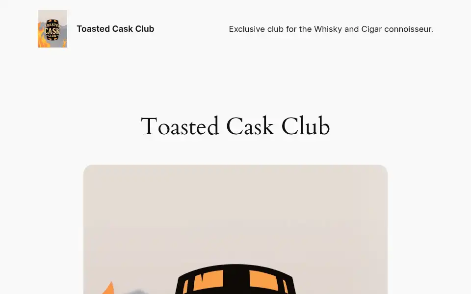 Screenshot of toastedcaskclub.co.uk