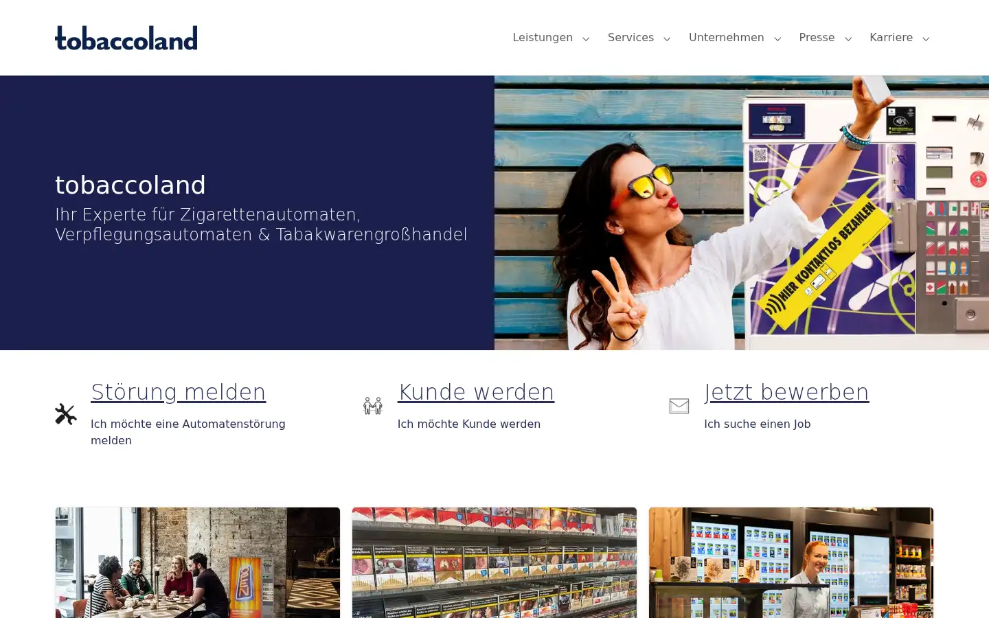 Screenshot of tobaccoland.de