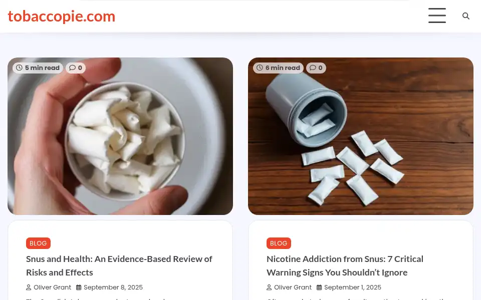 Screenshot of tobaccopie.com