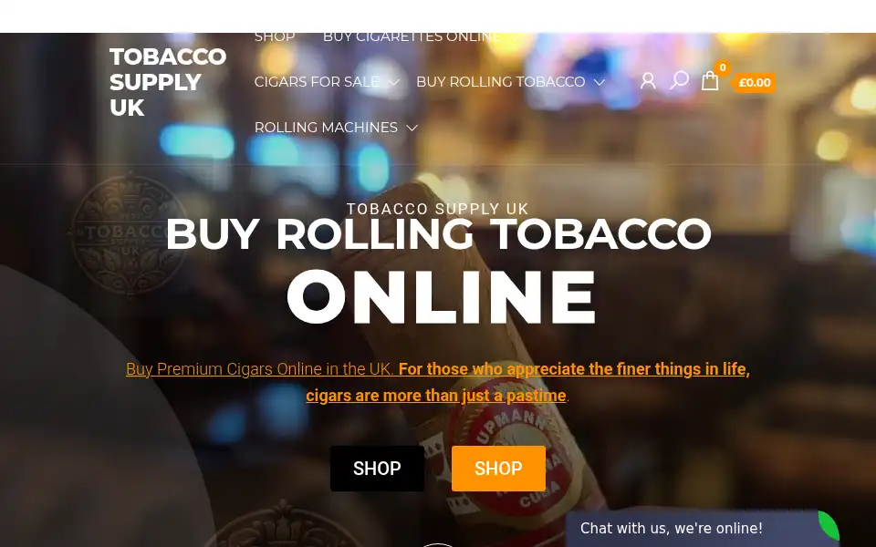 Screenshot of tobaccosupplyuk.com
