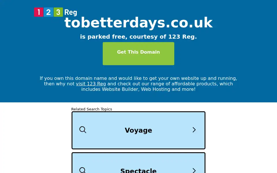 Screenshot of tobetterdays.co.uk