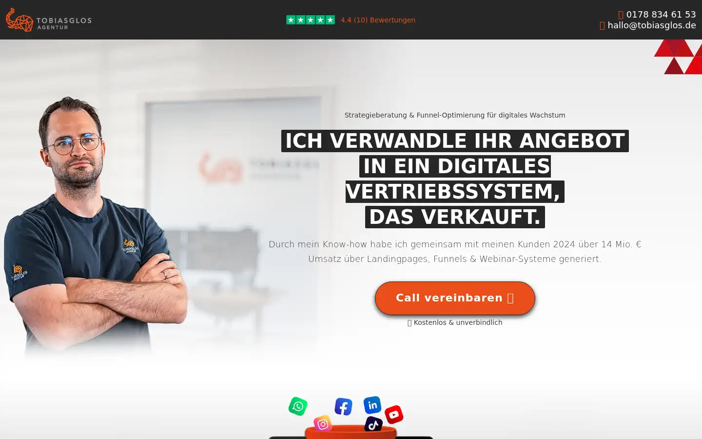 Screenshot of tobiasglos.de