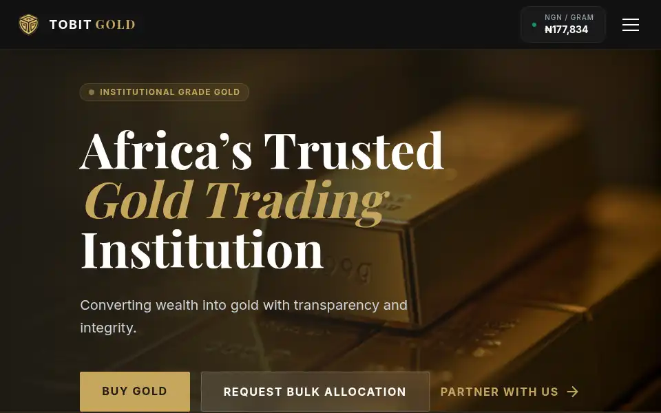 Screenshot of tobitinternational.com