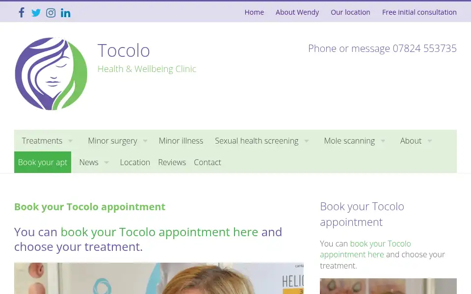 Screenshot of tocolo.co.uk