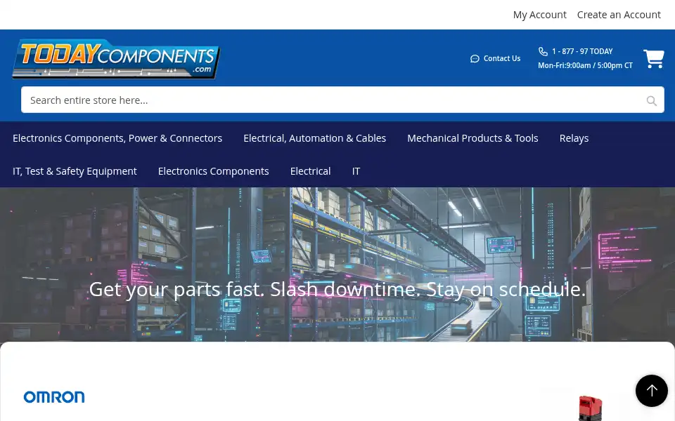 Screenshot of todaycomponents.com
