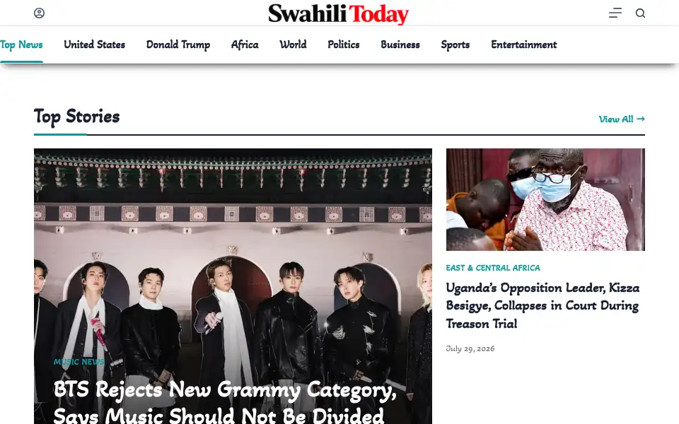 Screenshot of todaysw.com