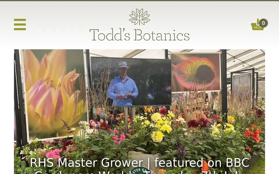 Screenshot of toddsbotanics.co.uk