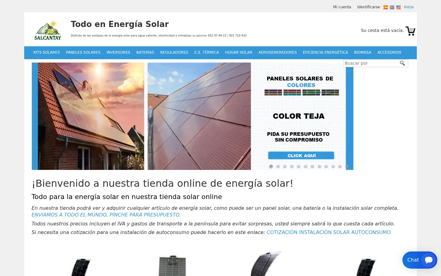 Screenshot of todoensolar.com