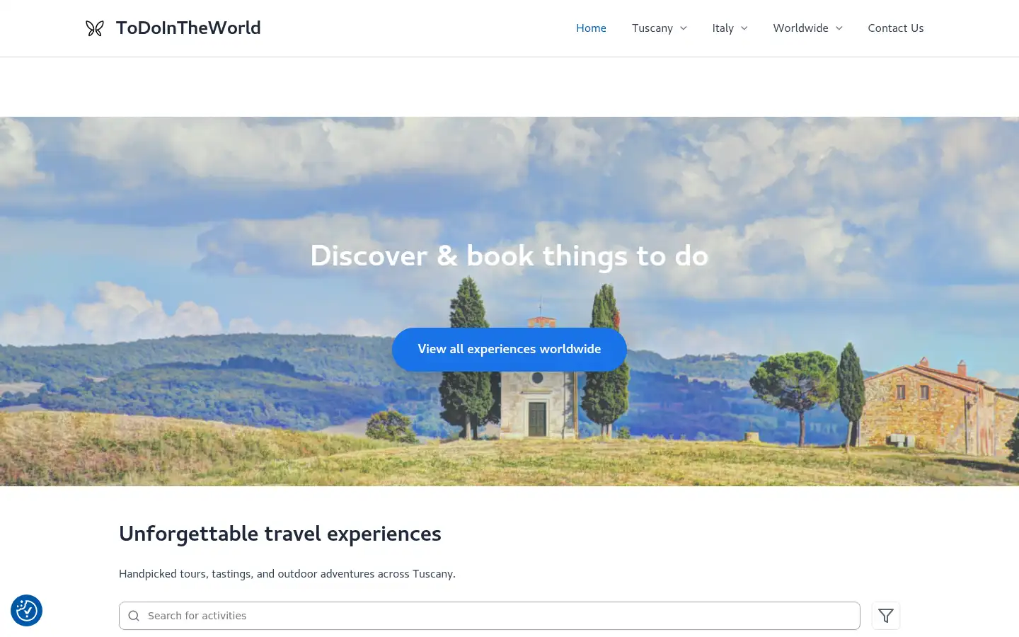 Screenshot of todointheworld.com