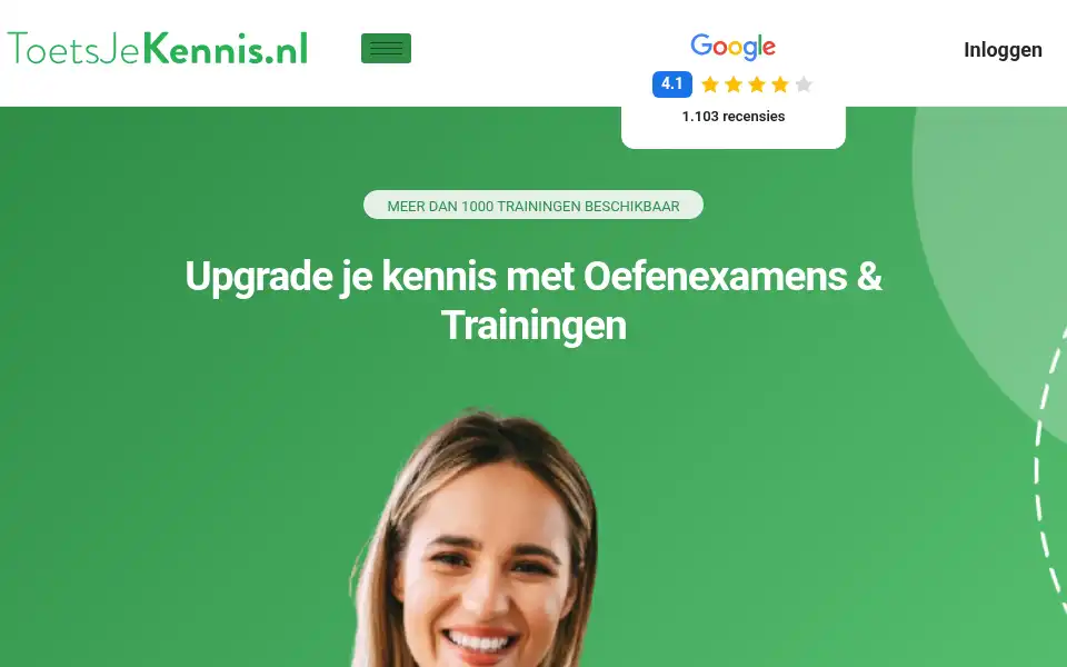 Screenshot of toetsjekennis.nl