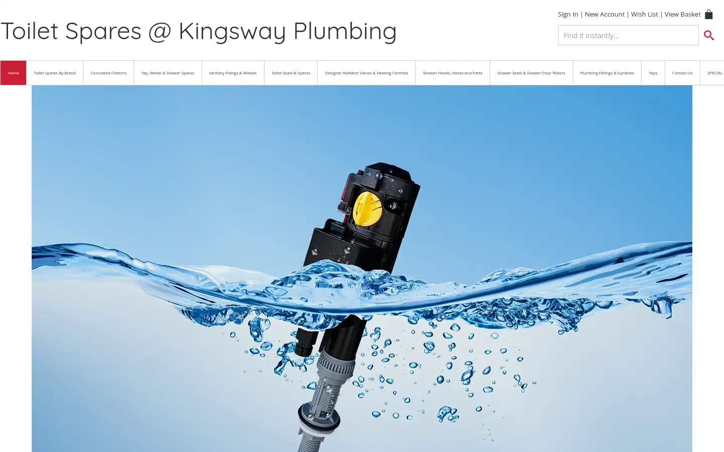 Screenshot of toiletspares-kingswayplumbing.co.uk
