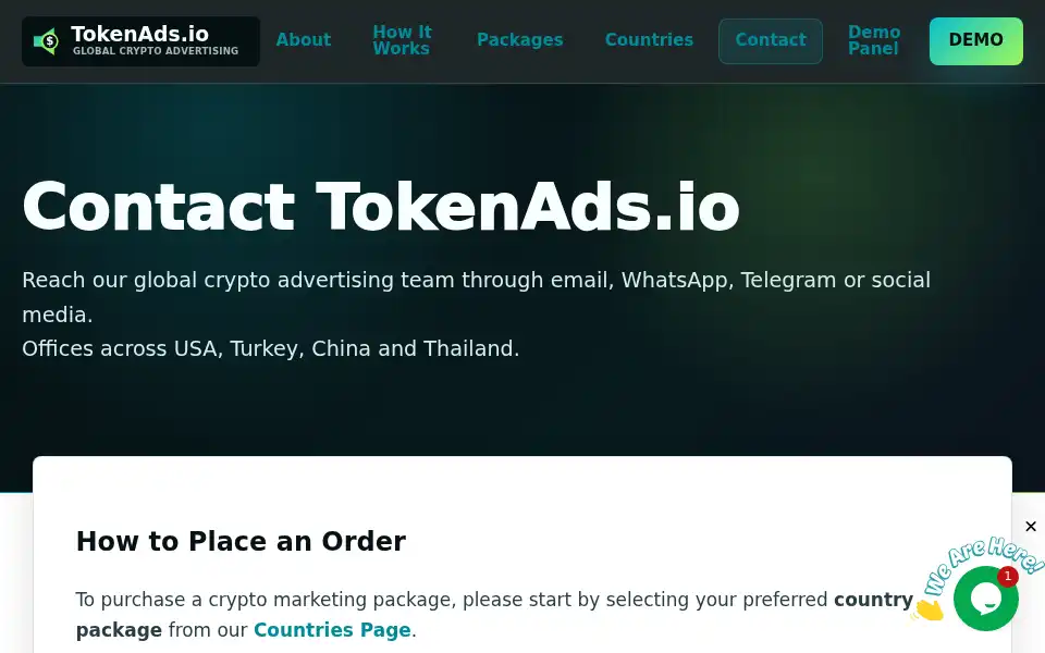 Screenshot of tokenads.io