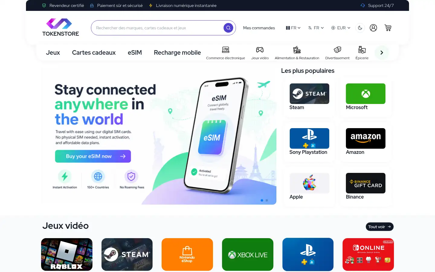 Screenshot of tokenstore.io