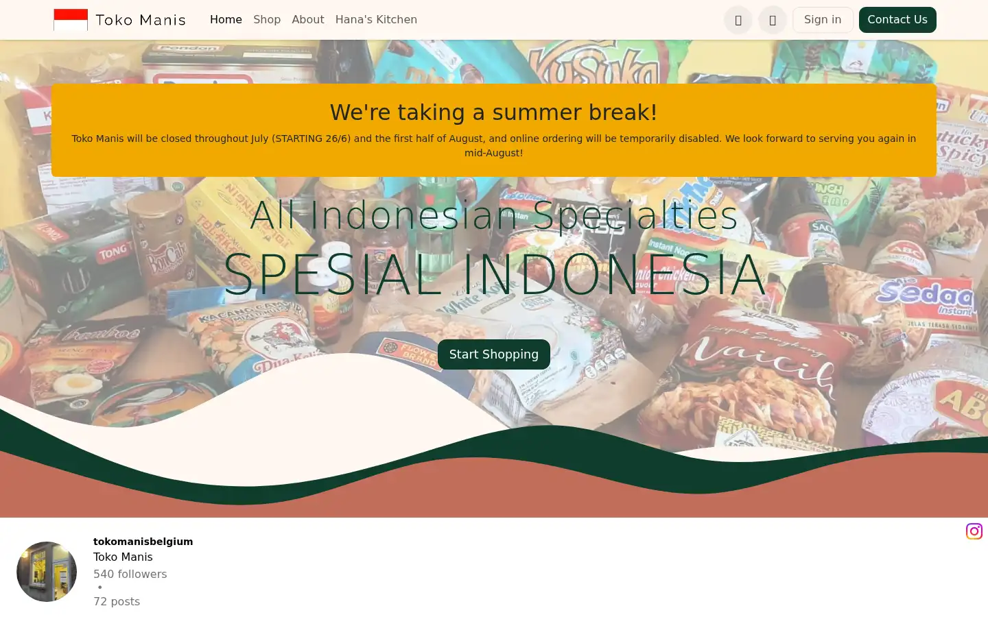 Screenshot of tokomanis.be