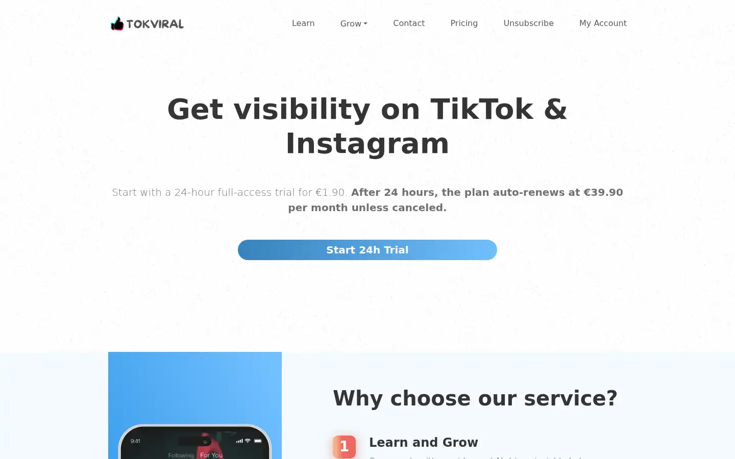 Screenshot of tokviral.co
